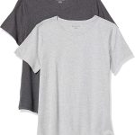 Essentials Women's Classic-Fit 100% Cotton Short-Sleeve Crewneck T-Shirt (Available in Plus Size), Pack of 2
